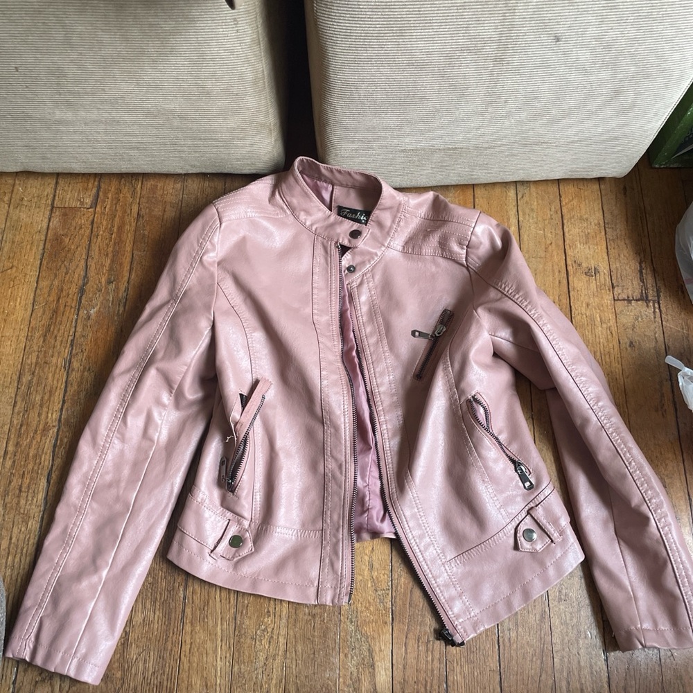 Xhilaration Blush Faux Leather Jacket/ also says fashion classic so I’m not sure